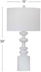 Bassett Mirror Otero Matte White Table Lamp-1