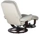 BarcaLounger® Jacque Roman-Ivory Manual Recliner and Ottoman Set-4