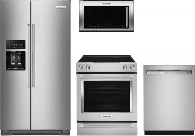 KitchenAid® 4 Piece Kitchen Package-Stainless Steel-0