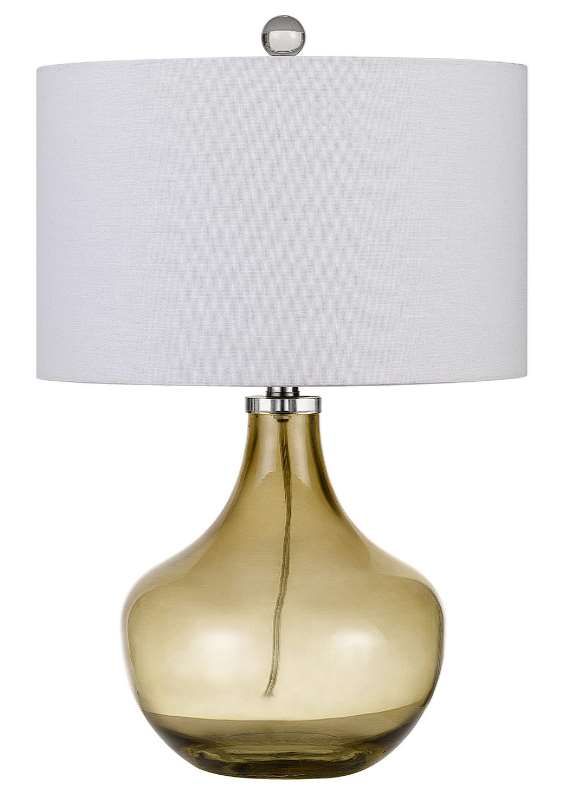 Cal® Lighting & Accessories Logan Smoke Amber Table Lamp-0