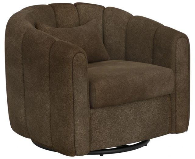 International Furniture Direct Viera Brown Swivel Glider Chair-0