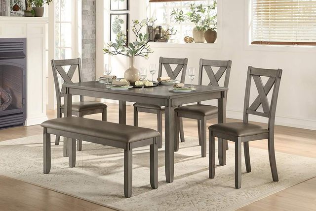 Mazin Furniture Holders 6-Piece Grey Dinette Set-0