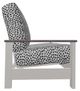 Telescope Casual Leeward Agra Classic/Warm Gray Fabric/Polymer Outdoor Cushion Three-Seat Sofa with Boardwalk Rustic Polymer Arms-2