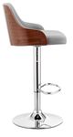 Armen Living Asher Gray/Chrome Adjustable Bar Stool-1
