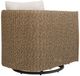 Uttermost® Cala Oat/Twisted Goden Flax Wicker Wood Outdoor Swivel Rocking Chair-5