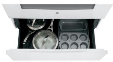 GE® 30" White Freestanding Electric Range-1