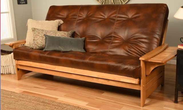 Kodiak Furniture Phoenix Oregon Trail Saddle/Butternut Queen Futon with Mattress-1