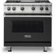Viking® 5 Series 36" Cast Black Pro Style Liquid Propane Gas Range with 12" Griddle-0