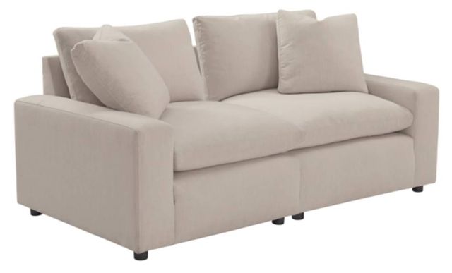 Signature Design by Ashley® Savesto 2-Piece Ivory Sectional with Ottoman Set-1