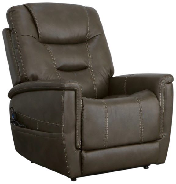 Flexsteel® Shaw Driftwood Brown Power Lift Recliner with Power Headrest and Lumbar-0