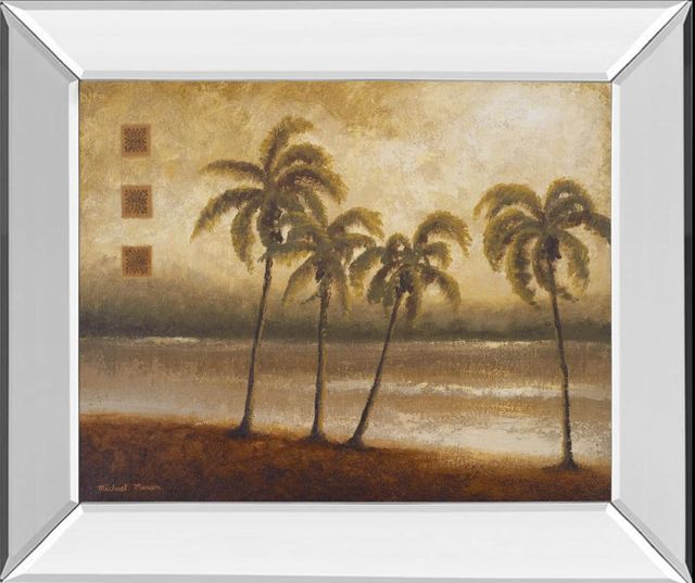 Classy Art Tropical Escape I by Michael Marcon Mirror Framed Wall Art-0