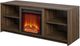 Ameriwood Home Mainstays Courtland Walnut 65'' Electric Fireplace Media Console-1