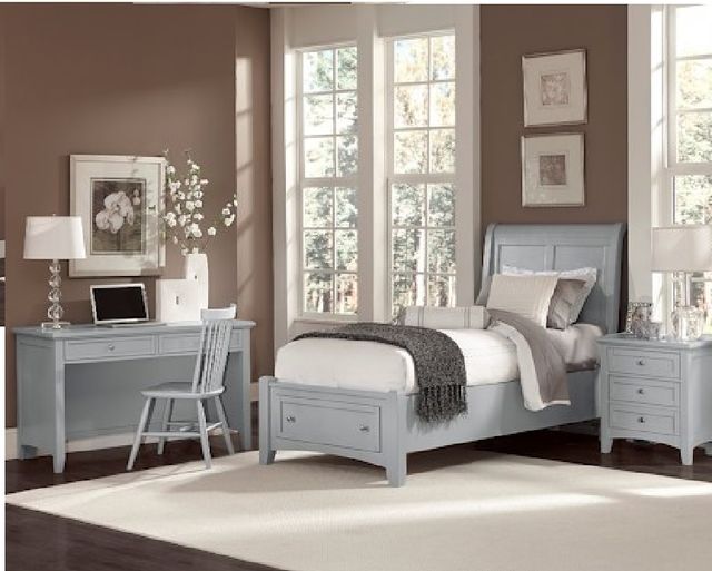 Vaughan-Bassett Bonanza Gray Twin Sleigh Headboard-1