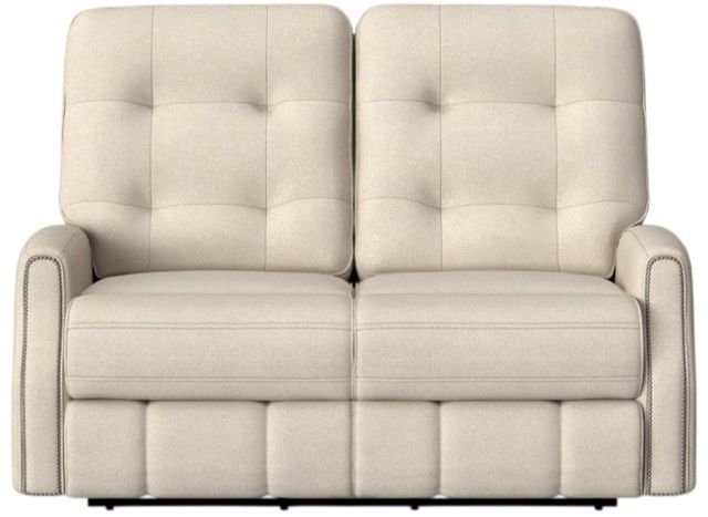 Flexsteel® Customizable Devon Fabric Power Reclining Loveseat with Power Headrests-3