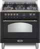 Lofra® Dolcevita 30" Matte Black Pro Style Dual Fuel Range-0