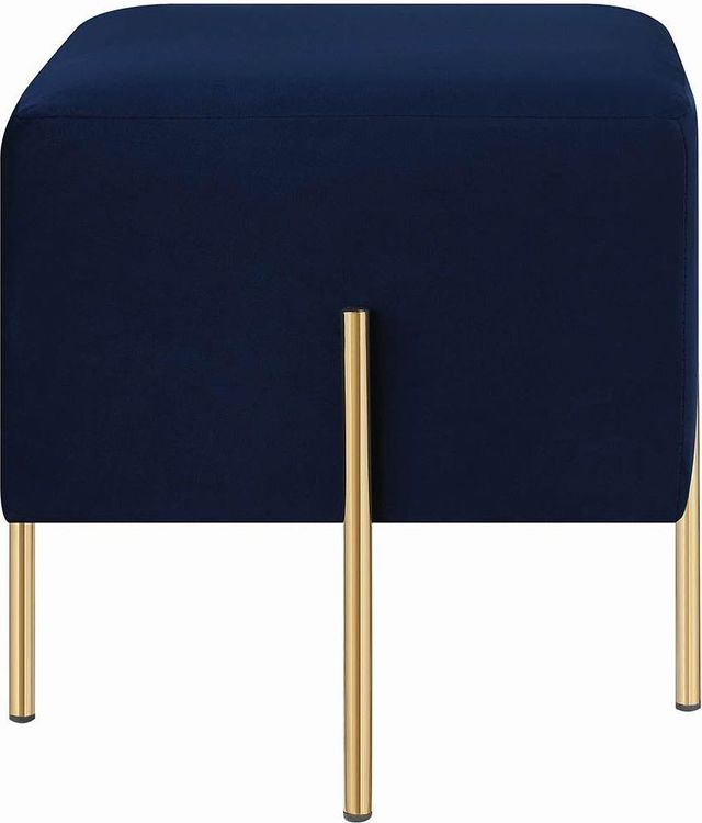 Coaster® Modern Blue Velvet Ottoman-0