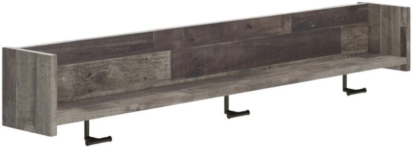 Signature Design by Ashley® Neilsville Multi Gray Wall Mounted Coat Rack with Shelf