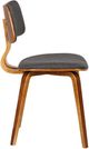 Armen Living Jaguar Charcoal/Walnut Dining Side Chair-4