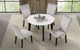 Furniture of America® Sabro White Round Dining Table with Black Base-1