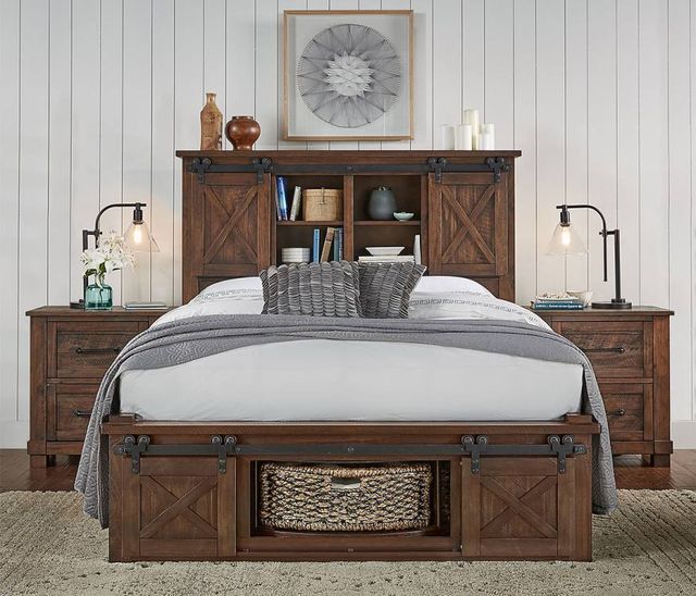 A-America® Sun Valley Brown King Rotating Storage Bed-0