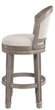 HH2 Home Monae Dark Gray Bar Height Swivel Stool with Upholstered Back-3