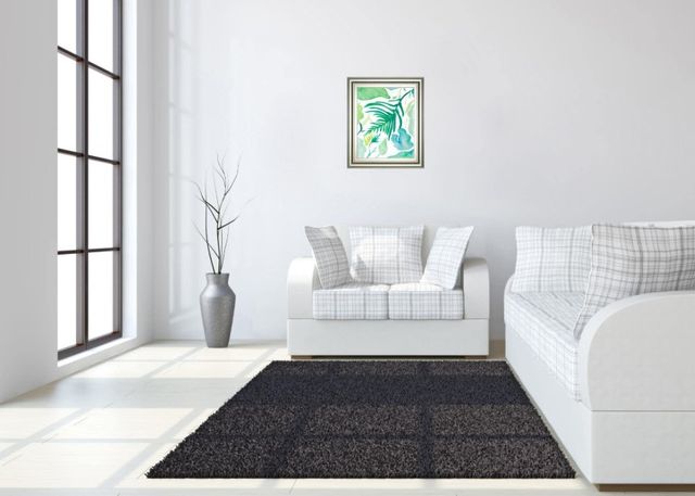 Classy Living Kat Papa Green Water Leaves I 22" Wall Art-1