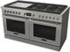 Fulgor Milano® Evoque 400 Series 60" Stainless Steel Pro Style Dual Fuel Hybrid Range with Stainless Steel Trim -2