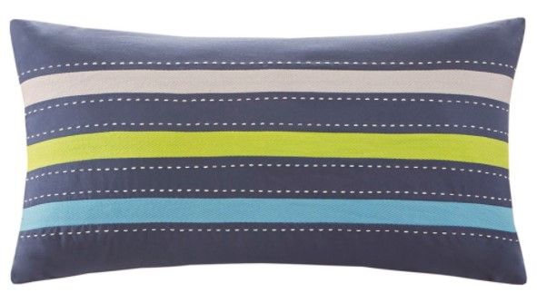 Olliix by Mi Zone Bradley Blue and Lime Green Twin/Twin XL Reversible Coverlet Set-1