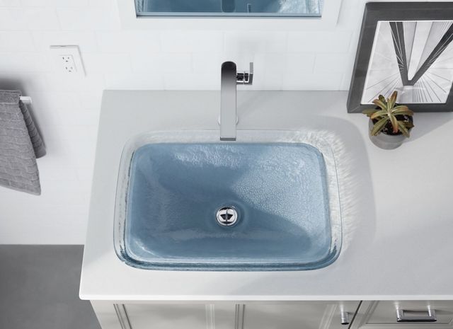 Kohler Inia® Translucent Sandalwood 20.75" Rectangular Drop-In Bathroom Sink, No Overflow-2