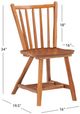 Linon Leeville 2-Piece Medium Oak Side Chair-2