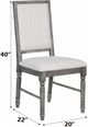 ACME Furniture Leventis Cream/Weathered Gray Dining Side Chair-2