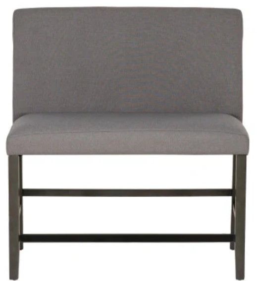 Powell® Seneca Gray Upholstered Counter Bench-4