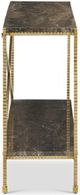 Currey & Company Flying Gold Stone Top Console Table with Gold Metal Frame-2