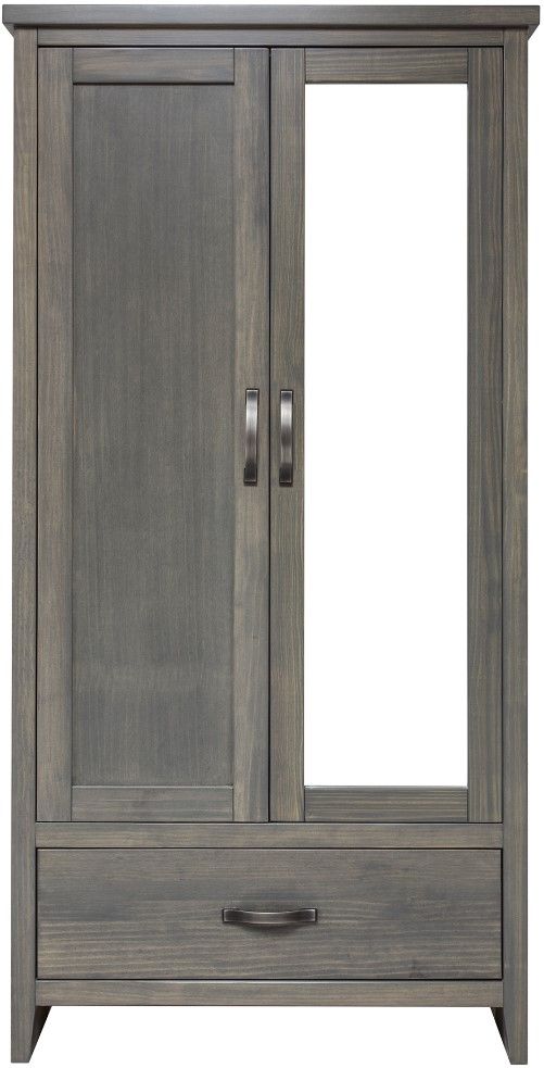 Mako Wood Furniture Jetty Gray Armoire-1