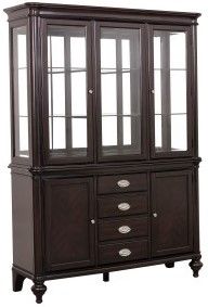 Mazin Furniture Marston Dark Cherry Buffet & Hutch-1