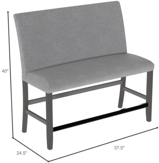 Emerald Home Seneca Walnut Ash Upholstered Bench-2