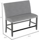 Emerald Home Seneca Walnut Ash Upholstered Bench-2