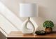 Monarch Specialties Inc. Ivory Resin Table Lamp with Ivory Shade-2