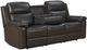 BarcaLounger® Leon Matteo Smokey Gray Leather Power Reclining Sofa-4