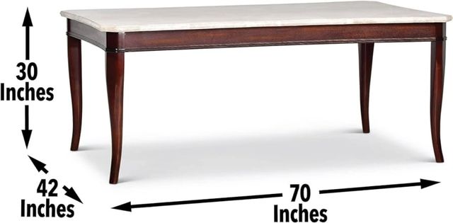 Steve Silver Co.® Marseille Marble Top Dining Table with Brown Base-2
