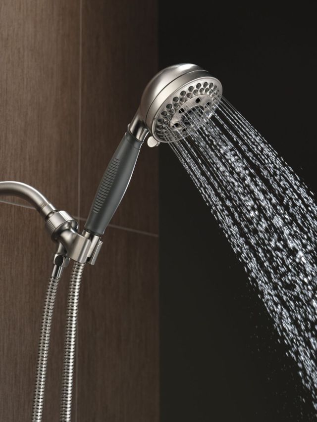 Delta Universal Showering Stainless H2Okinetic® 5-Setting Mount Hand Shower-3