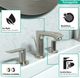 Hansgrohe Metris Brushed Nickel 1.2 GPM Widespread Faucet with Pop-Up Drain-2