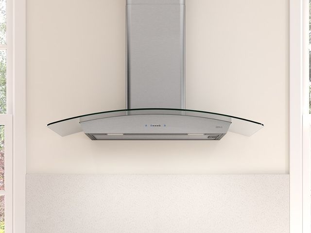 Zephyr Core Collection Ravenna 36" Stainless Steel with Clear Glass Wall Mounted Range Hood-3