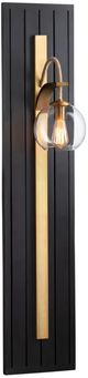 Crestview Collection Halston Black/Gold Wall Sconce-0