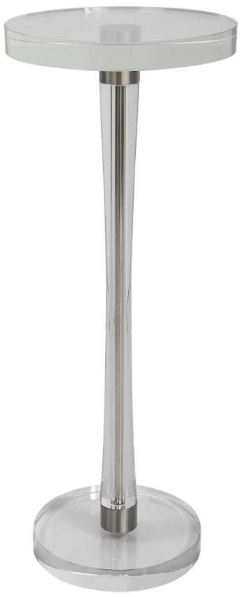Uttermost® Pria Brushed Nickel Drink Table-0