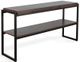 Sunny Designs™ Tyler French Brown Sofa Table with Black Metal Frame-0