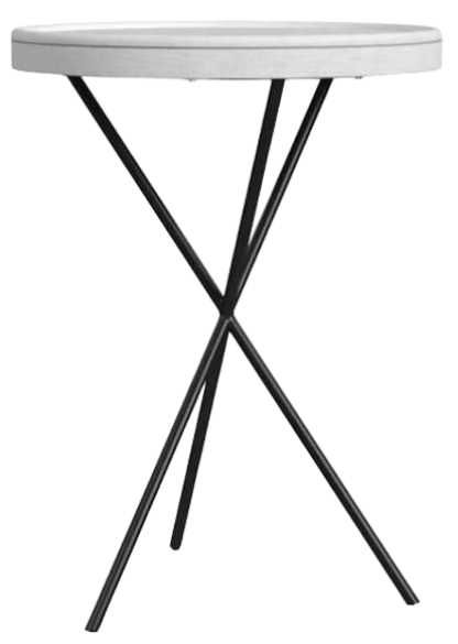 Flexsteel® Melody Gray Chairside Table with Black Base-0