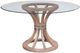 Bassett Mirror Sheffield Glass Top Dining Table with Weathered Natural Base-1