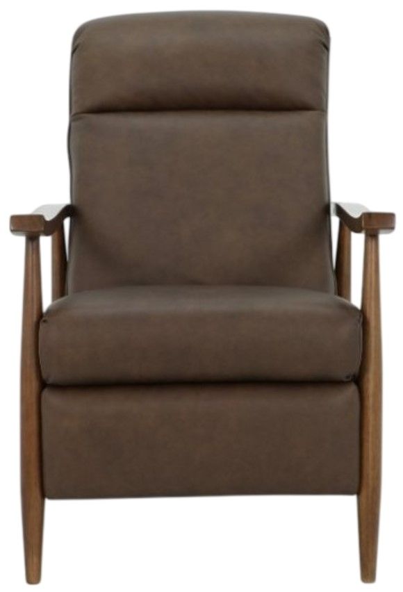 BarcaLounger® Hampton Brown/Oasis Walnut Leather Manual Recliner-3