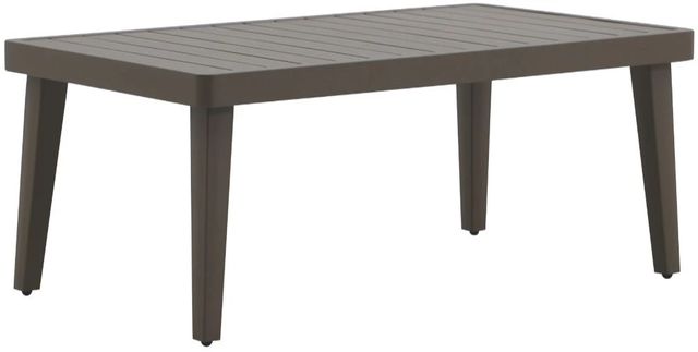New Classic® Home Furnishings Genova Gray Aluminum Outdoor Patio Coffee Table-0